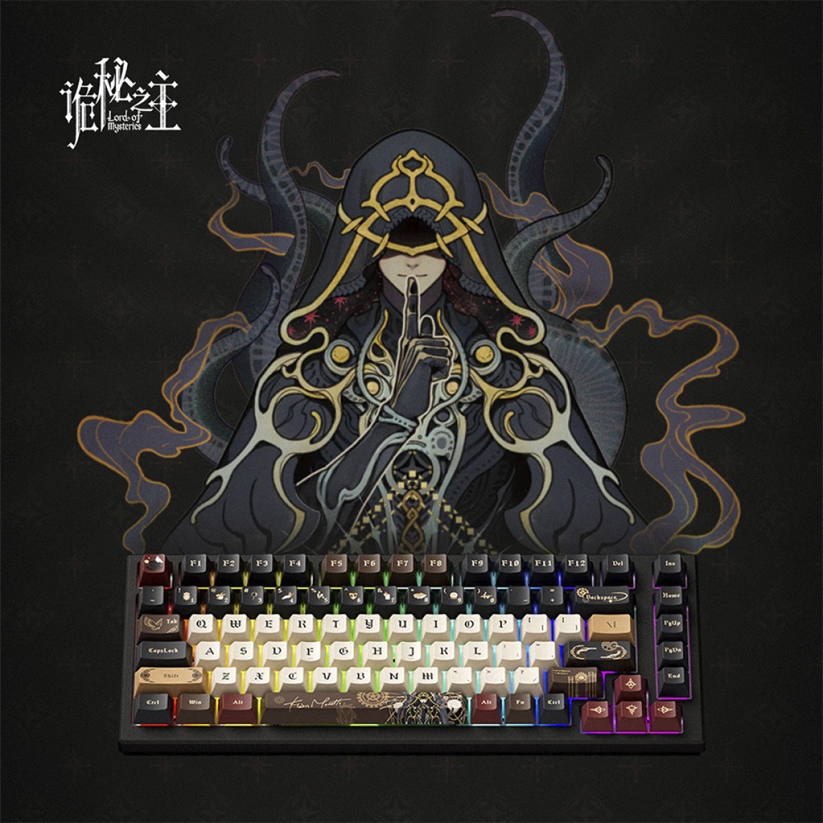 Teclado Magnético Gamer Akko TAC75 HE Lord of the Mysteries, RGB, Switch Akko AstroAim Magnetic, ANSI, 75%