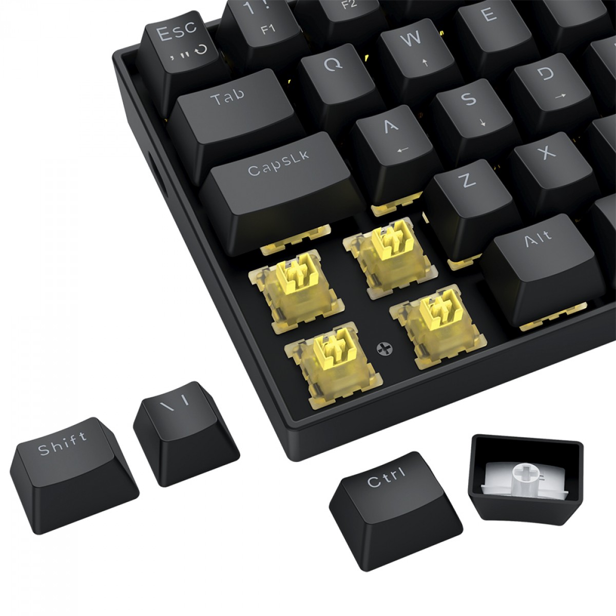 Teclado Magnético Gamer Redragon Fizz, RGB, 60%, 8K, Switch Magnético, ABNT2, Preto, K617RGB-M