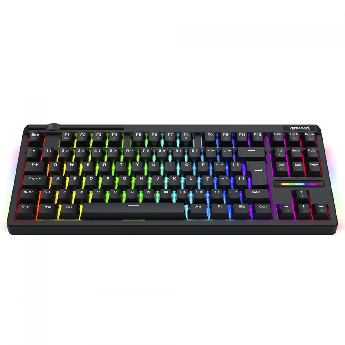 Teclado Magnético Gamer Redragon Otiim, RGB, TKL, 8K, Switch Redragon UltraMag, ABNT2, Preto, K729RGB-M