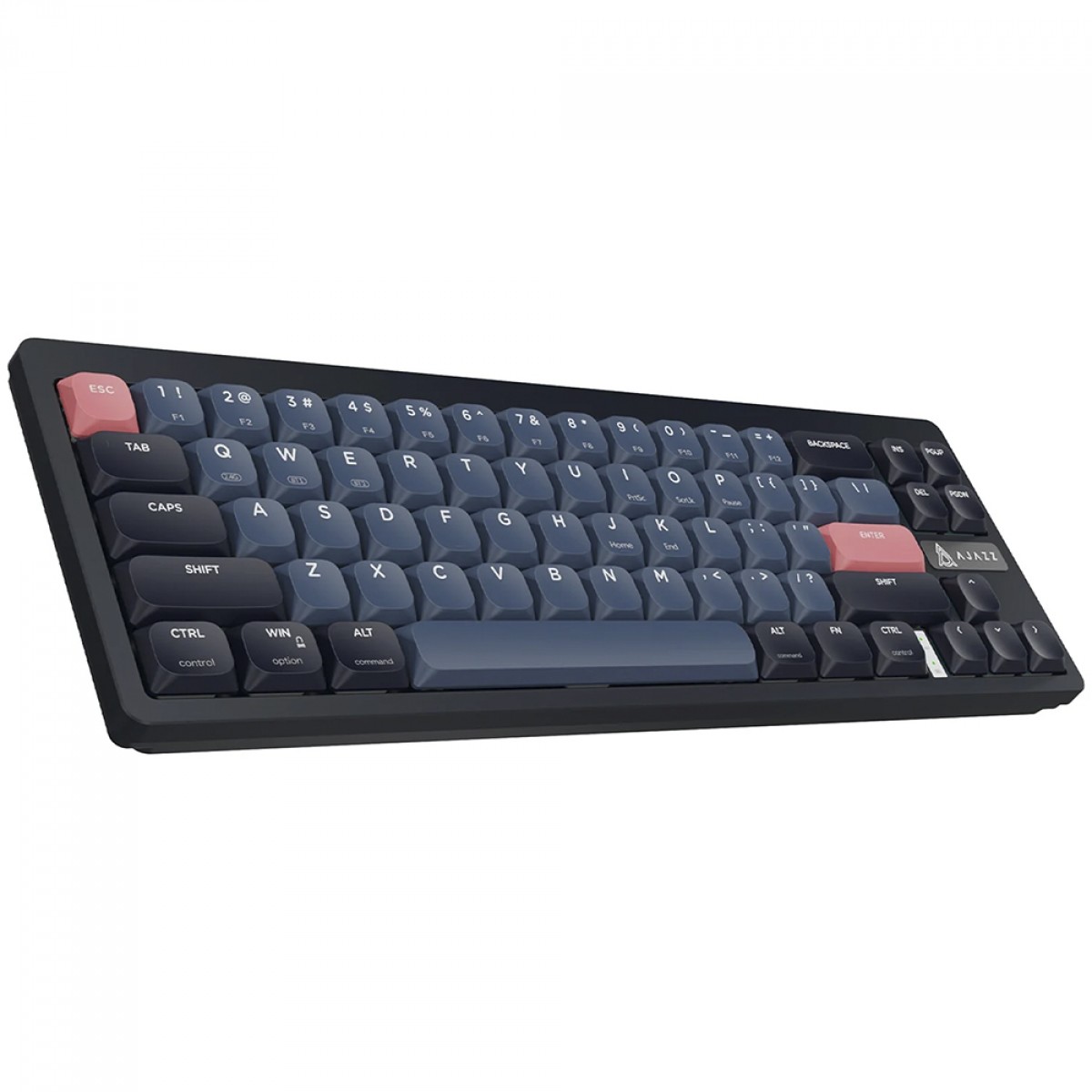 Teclado Mecânico Gamer Ajazz AKL680, Wireless/Bluetooth, 65%, ANSI, Switch Low-profile, Preto e Azul