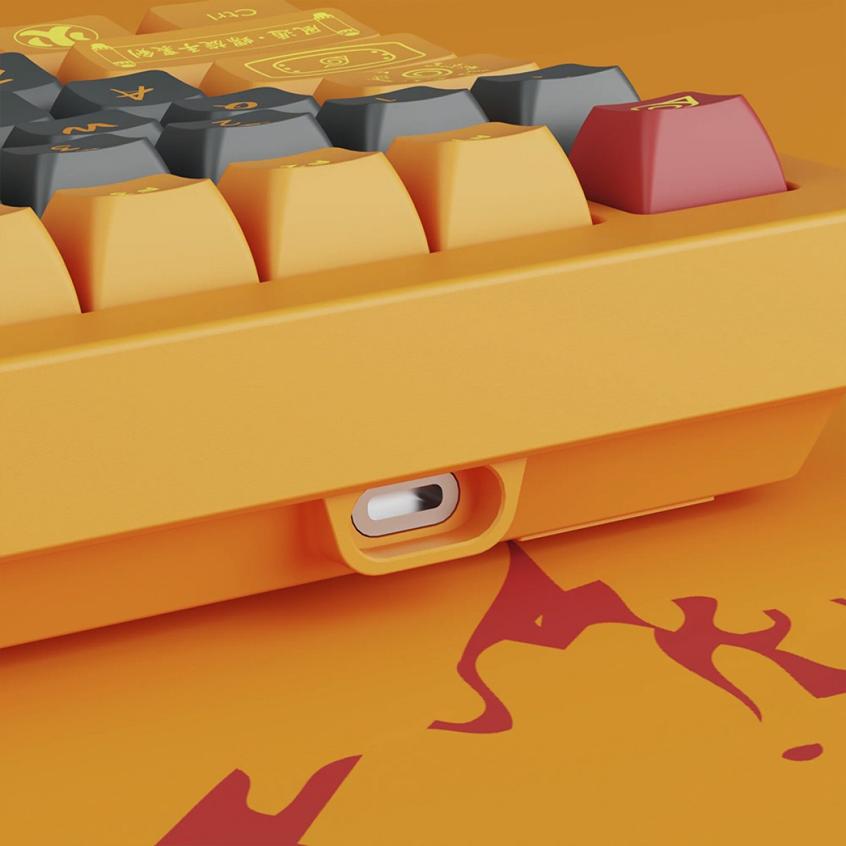 Teclado Mecânico Gamer Akko Naruto Uzumaki 5075B Plus, RGB, USB/Bluetooth, ANSI, Switch Akko Crystal