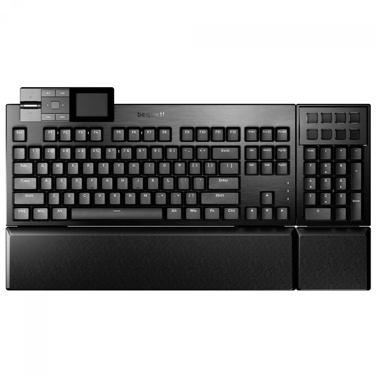 Teclado Mecânico Gamer Be Quiet Dark Mount, RGB, Numpad e Dock de Mídia Modular, Switch Silent Linear, ANSI, Preto, BT001US