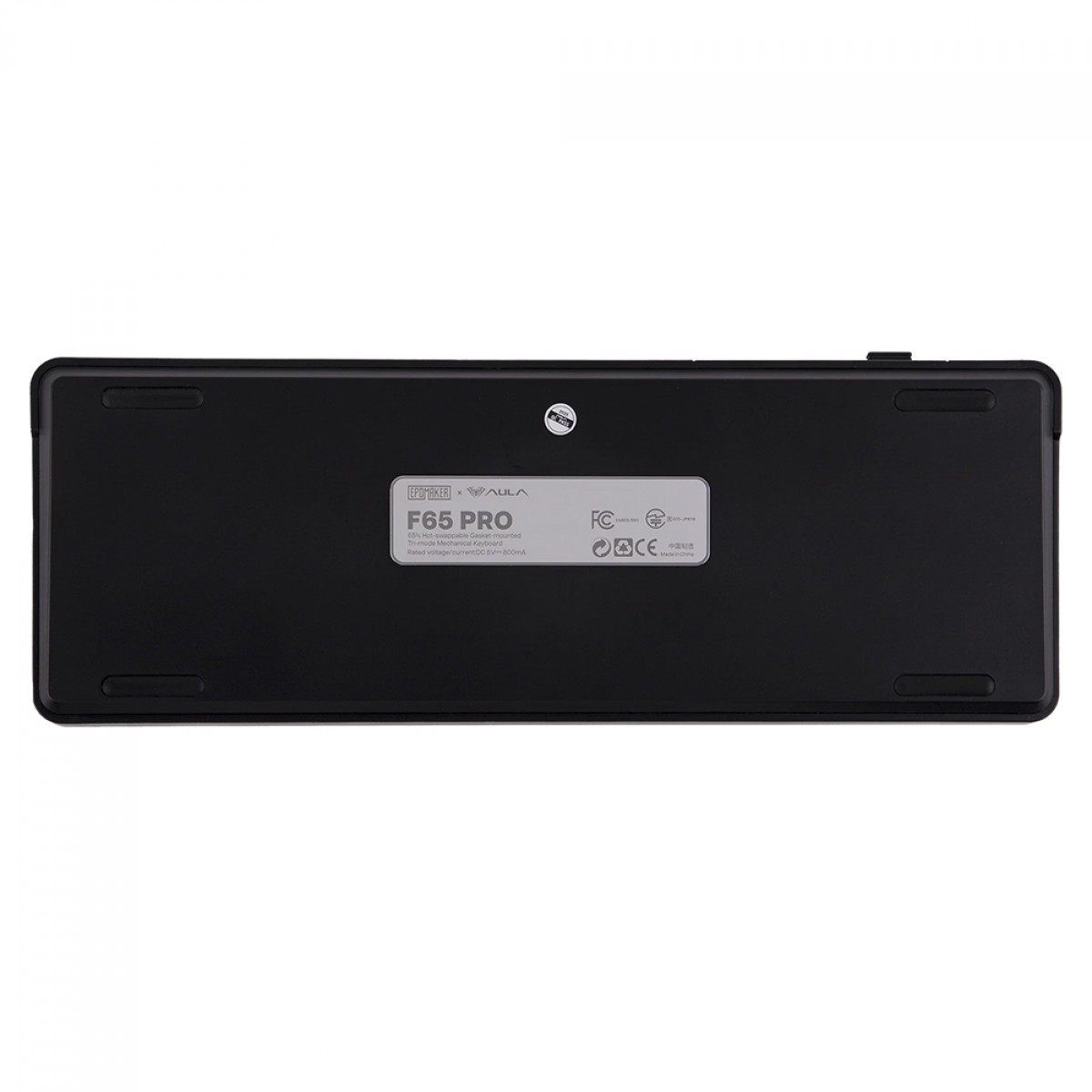 Teclado Mecânico Gamer Epomaker x Aula F65 PRO, Wireless/Bluetooth, RGB, Switch Ice Soul, ANSI, Black Contour