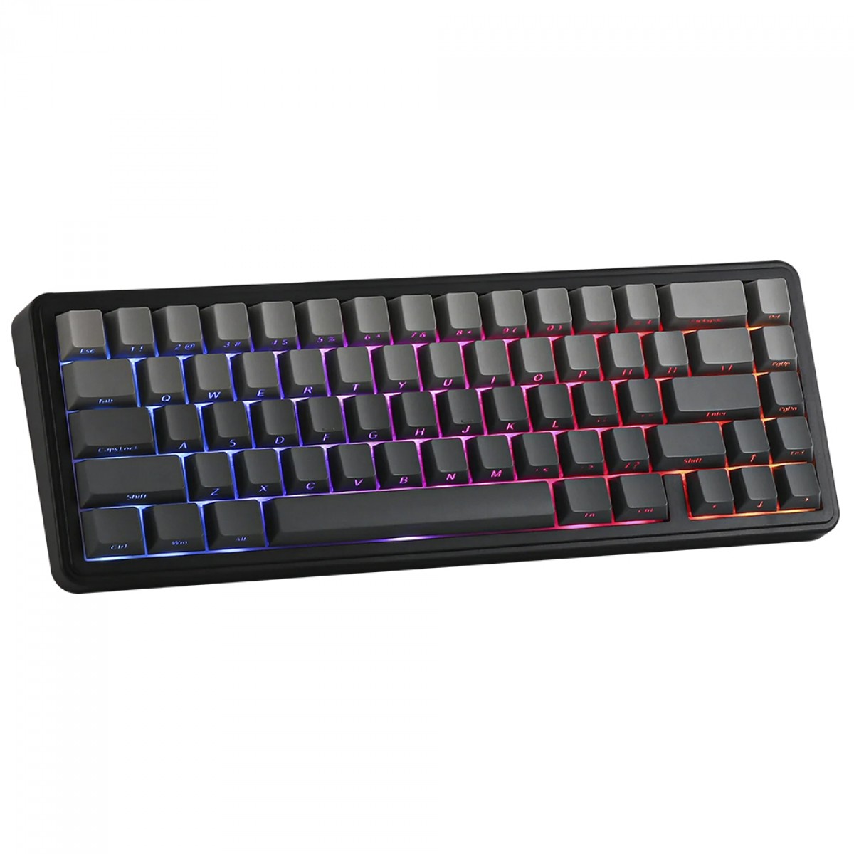 Teclado Mecânico Gamer Epomaker x Aula F65, Wireless/Bluetooth, RGB, Switch Leobog Reaper, ANSI, Black