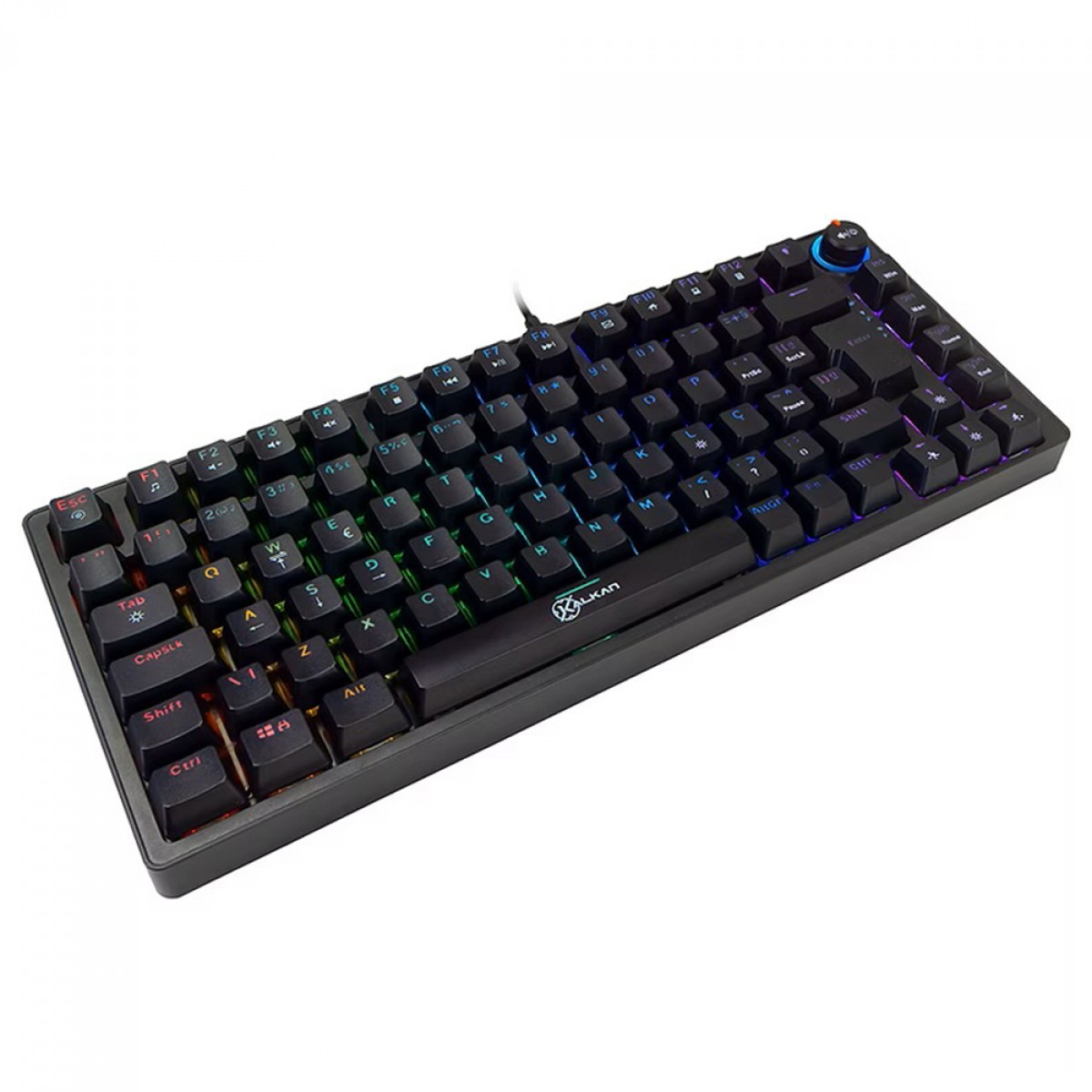 Teclado Mecânico Gamer Kalkan Blaze Pro, RGB, 75%, Switch Kalkan YH Brown, ABNT2, Preto, KLK00016