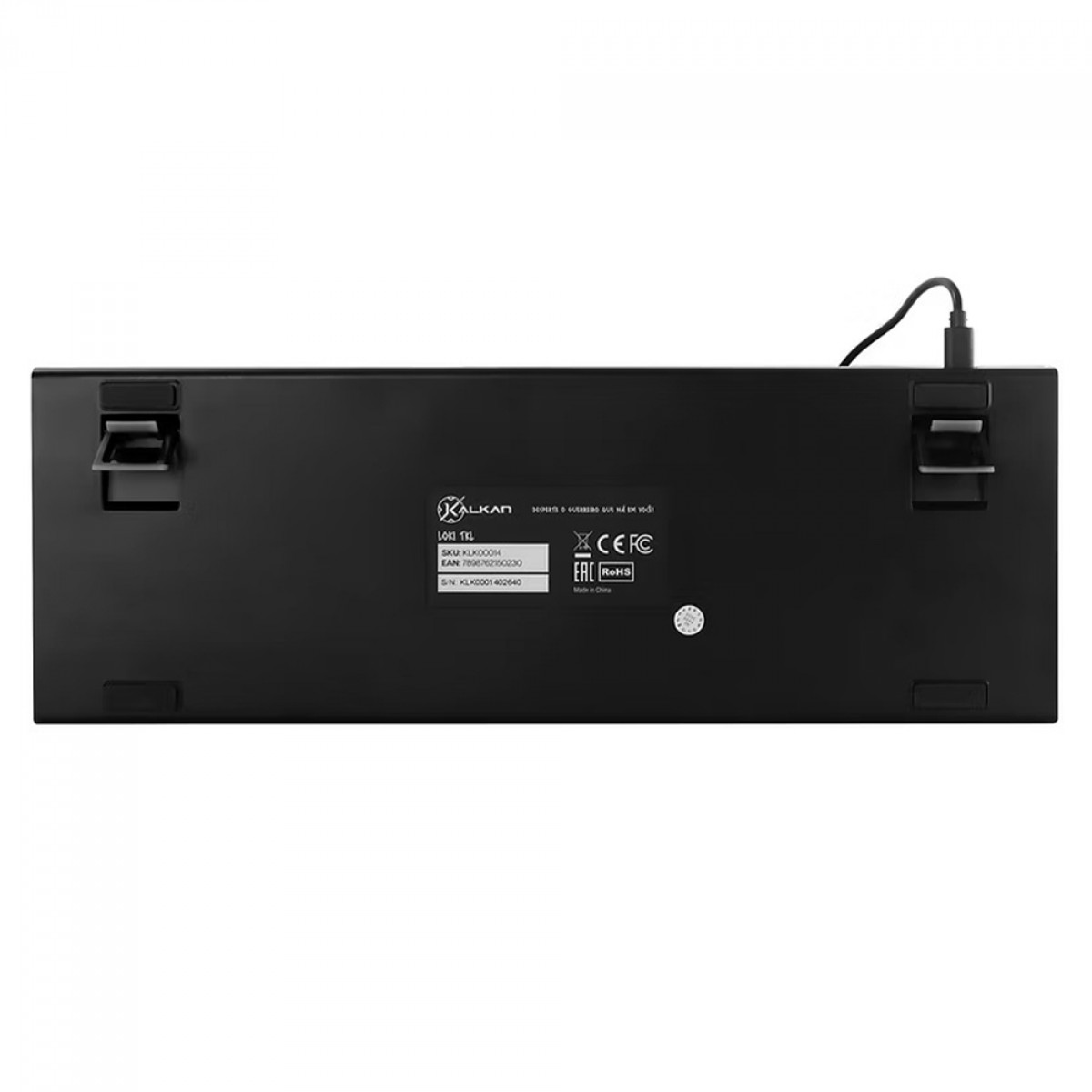 Teclado Mecânico Gamer Kalkan Loki, Rainbow, TKL, Switch Kalkan YH Brown, ABNT2, Preto, KLK00014