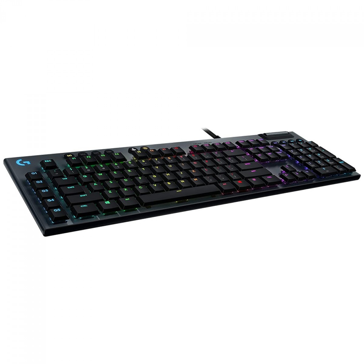 Teclado Mecânico Gamer Logitech G815 Lightsync, RGB, USB, Switch GX Brown Tactile, Low Profile, Preto, 920-008984