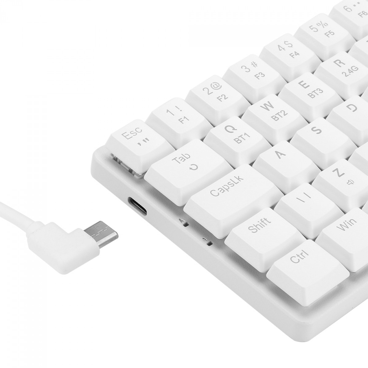 Teclado Mecânico Gamer Redragon Ashe Lunar White, RGB, Low-Profile, Switch Red, ABNT2, Branco, K626-KB-W (PT-RED)