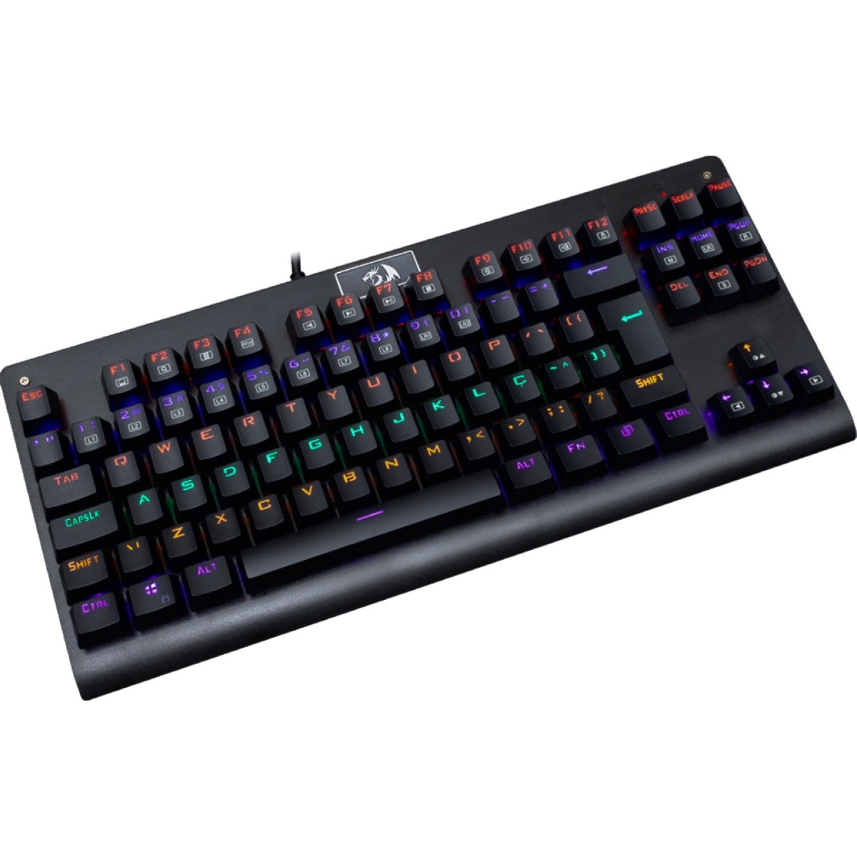 Teclado Mecânico Gamer Redragon Dark Avenger K568 Rainbow, Switch Black, ABNT2, Black, K568R-Black