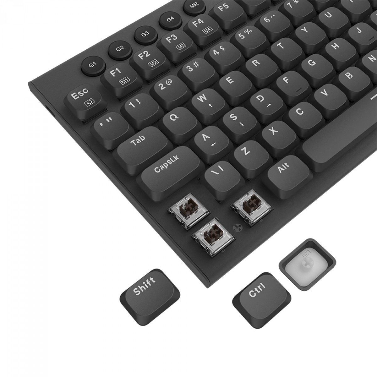 Teclado Mecânico Gamer Redragon Sion, RGB, Low-Profile, Switch Brown, ABNT2, Preto, K653-RGB (PT-BROWN)