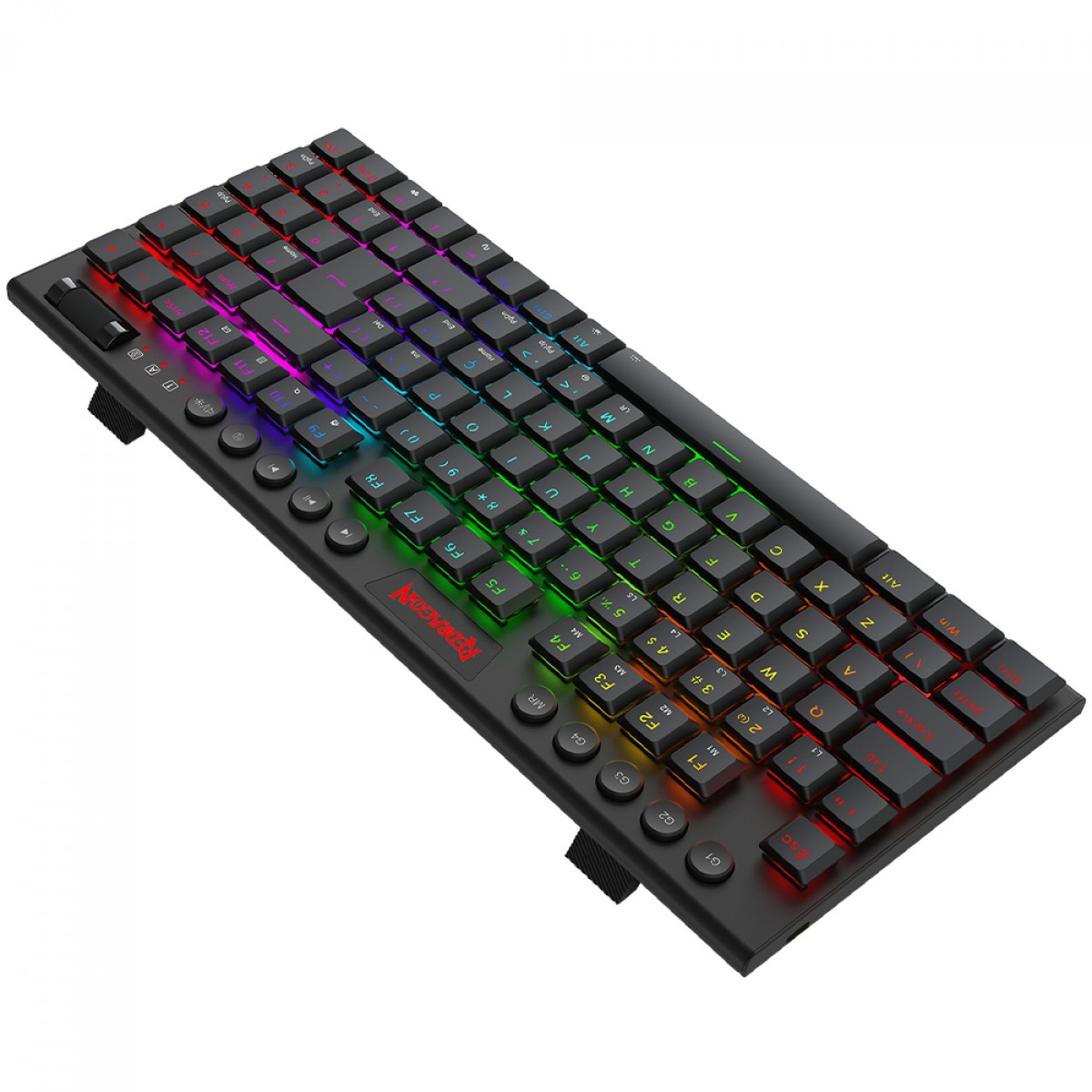 Teclado Mecânico Gamer Redragon Yi, Low-Profile, RGB, Switch Brown, 96%, ABNT2, Black, K625P-KB (PT-BROWN) - Open Box