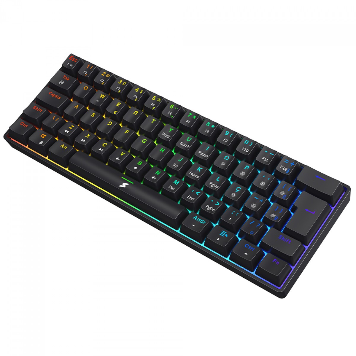 Teclado Mecânico Gamer SuperFrame Player, RGB, 60%, Switch Red, USB, ABNT2, Preto, SF-KB-PLRD60BRUAB