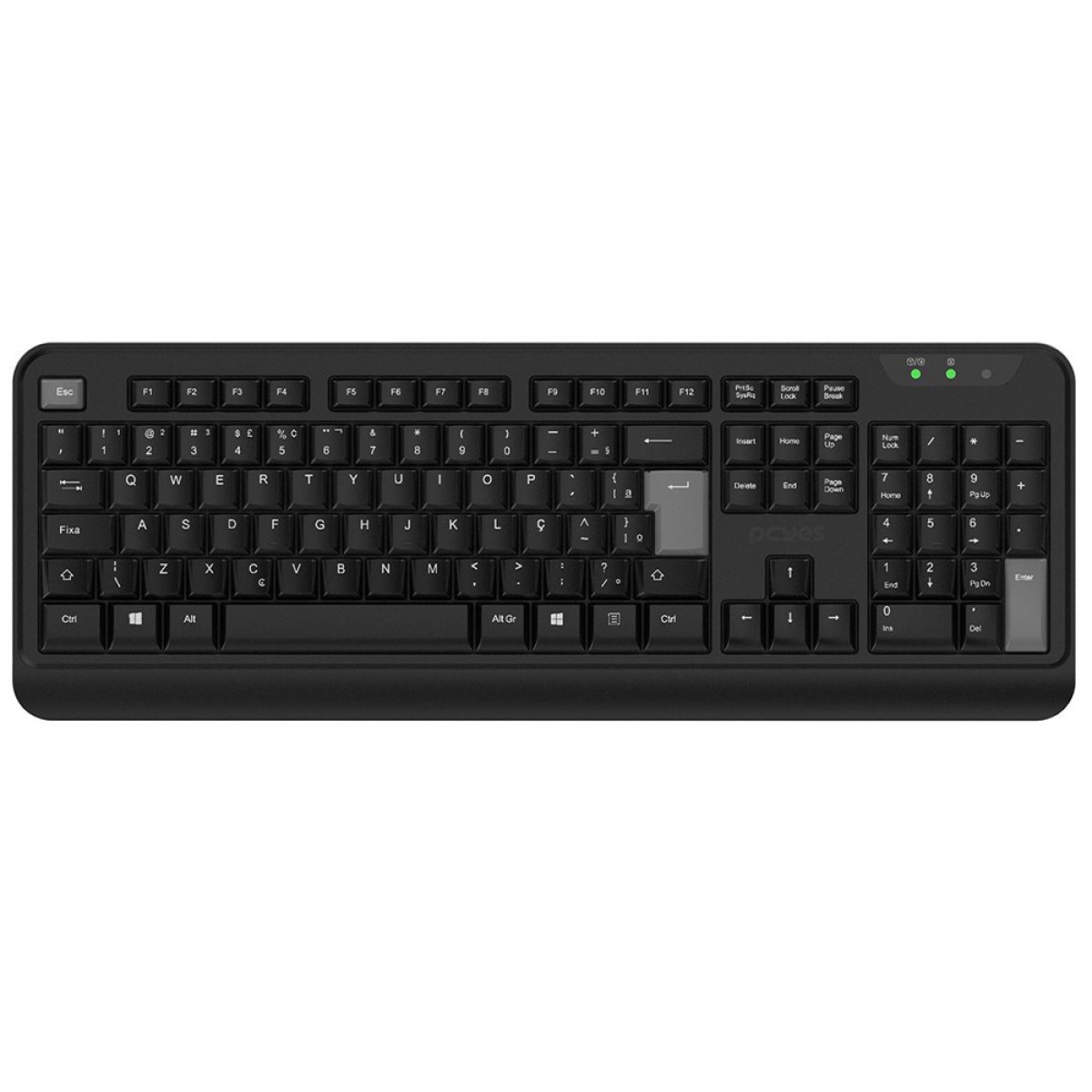 Teclado PCYes Comfort, Wireless, ABNT2, Full Size, Preto, CMFBKW