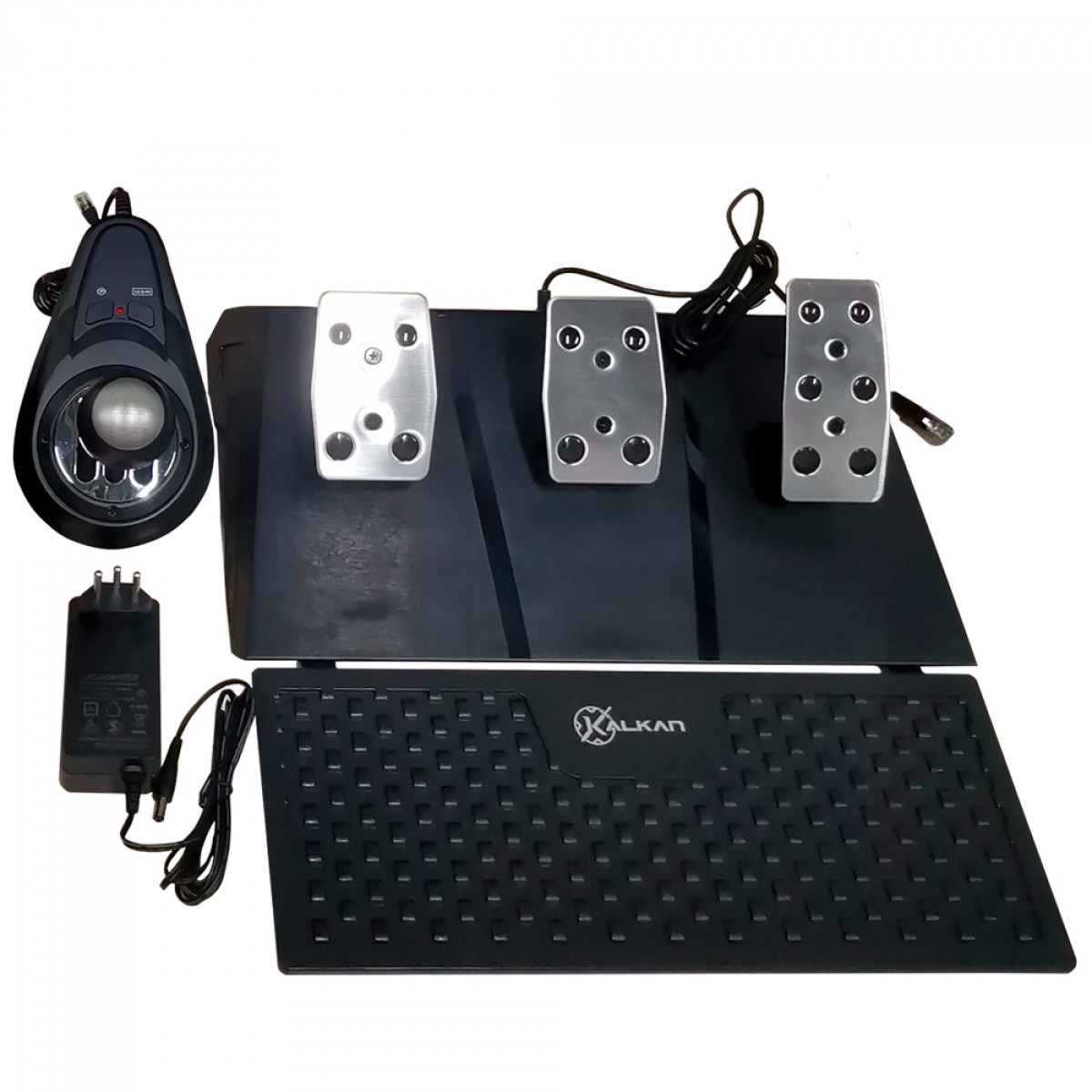 Volante Kalkan G500 ProRacing, Com Pedal e Câmbio, Preto, KLK00032