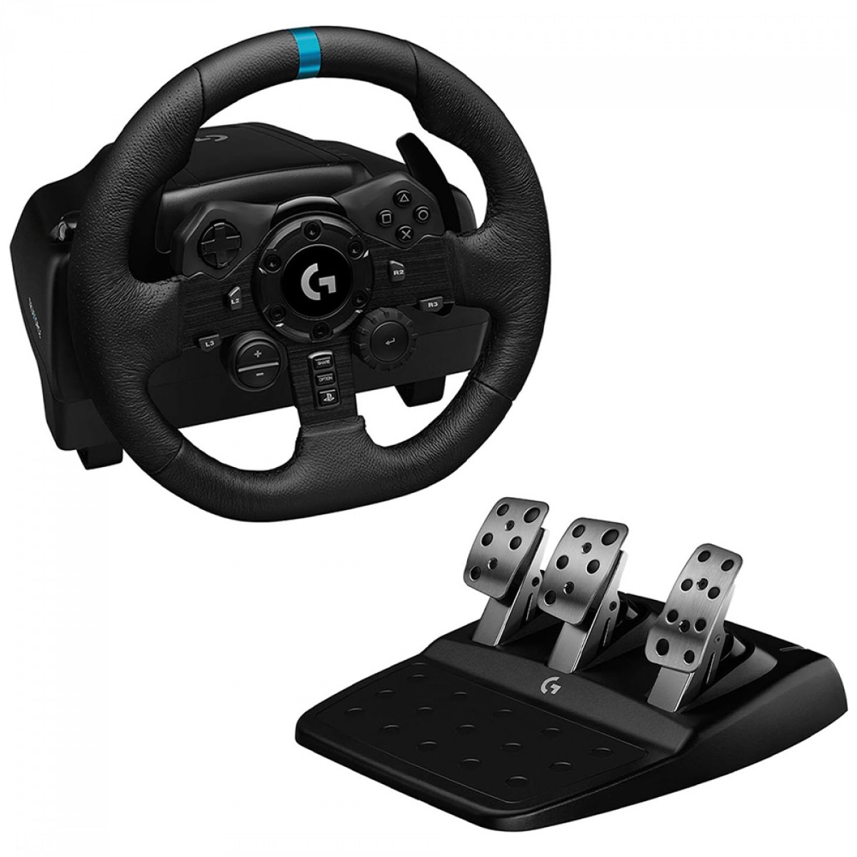 Volante Logitech G923, Para PS5, PS4 e PC, Com Pedal, 941-000148