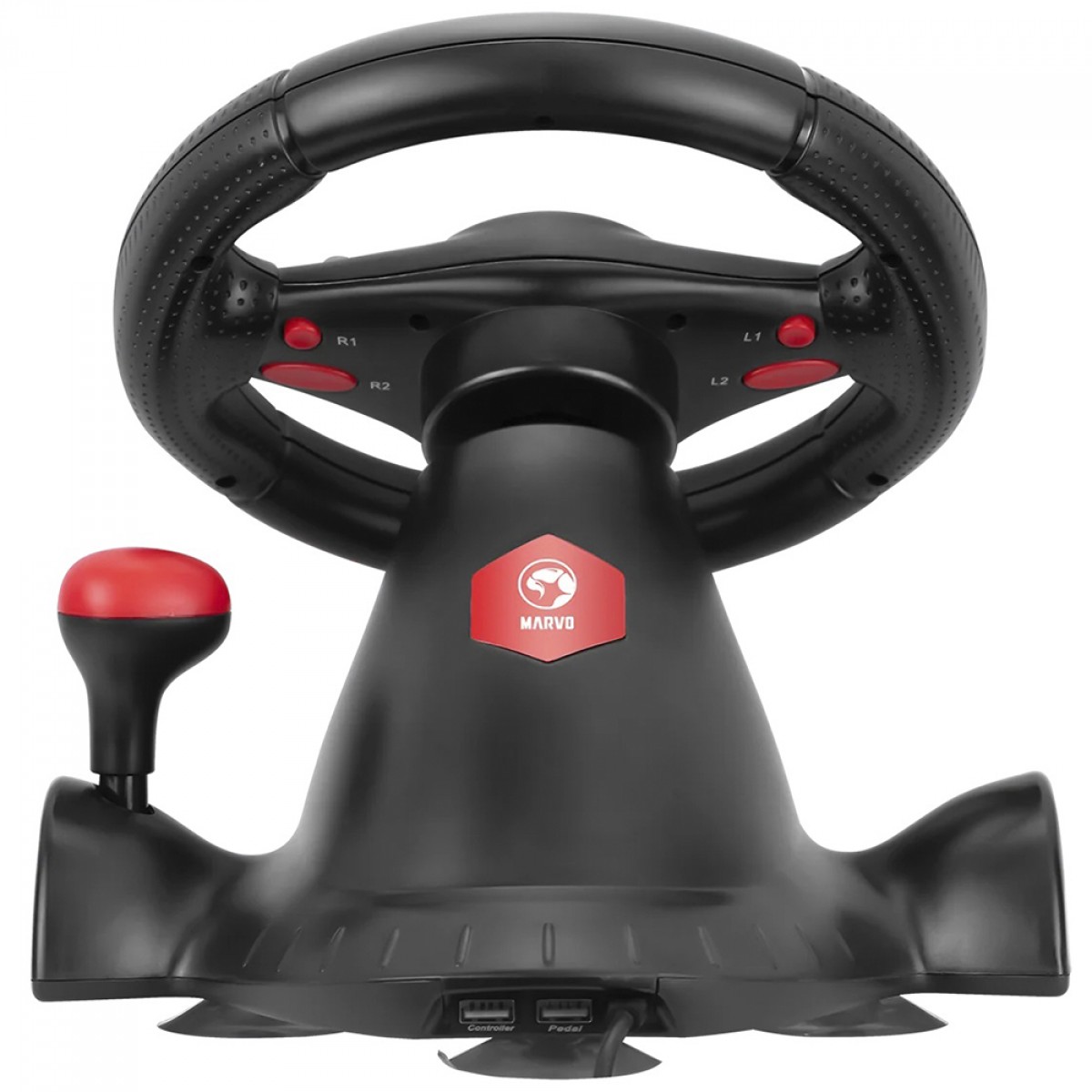Volante Marvo GT-903, PS4, PS3, XBOX One, XBOX 360, Switch, Android, PC, 180°, Com Pedal