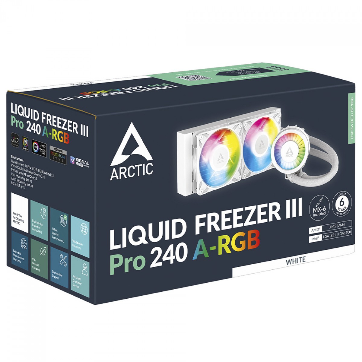 Water Cooler Arctic Liquid Freezer III Pro 240, ARGB, 240mm, Intel-AMD, Branco, ACFRE00186A