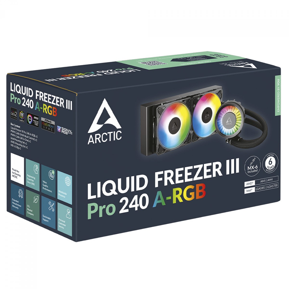 Water Cooler Arctic Liquid Freezer III Pro 240, ARGB, 240mm, Intel-AMD, Preto, ACFRE00182A