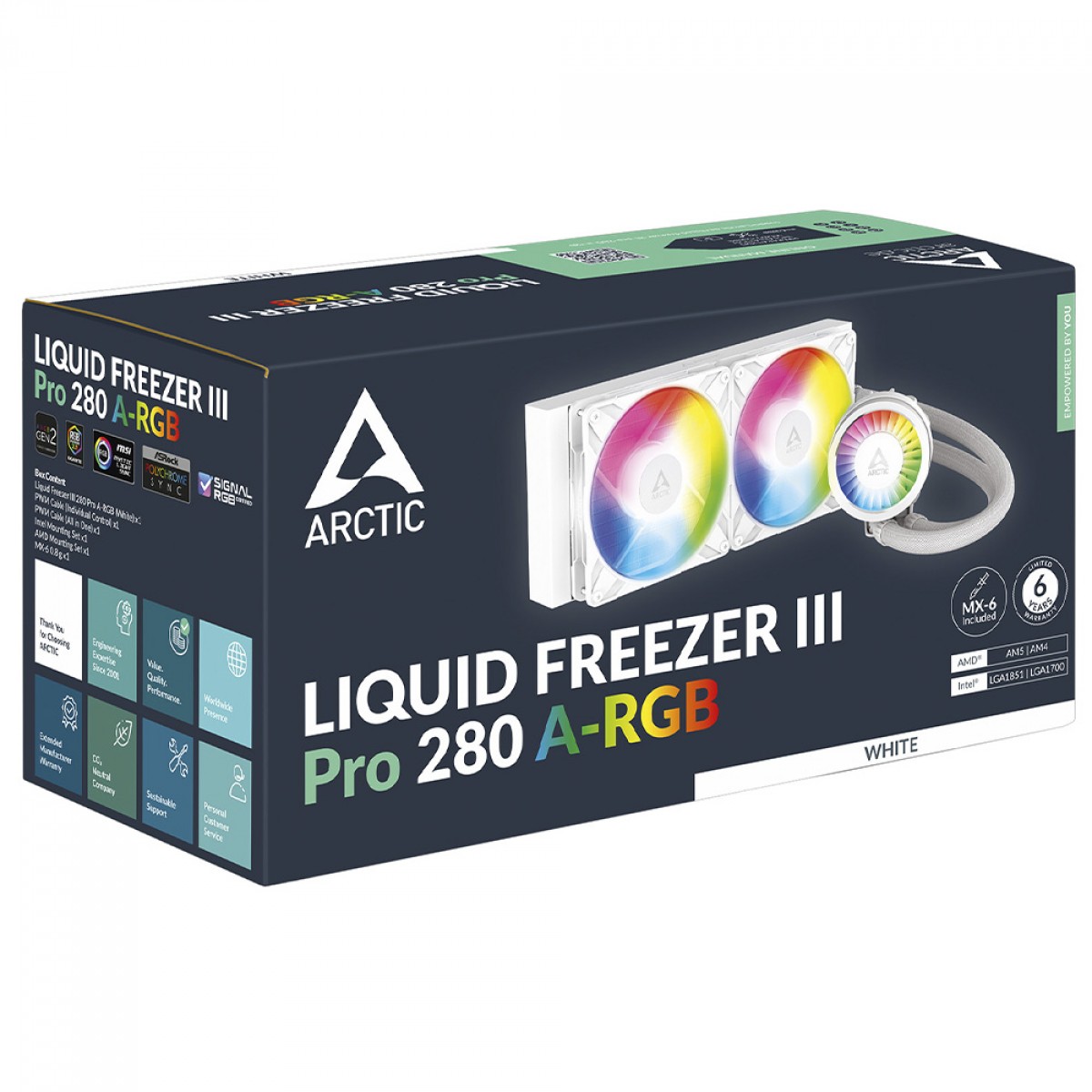 Water Cooler Arctic Liquid Freezer III Pro 280, ARGB, 280mm, Intel-AMD, Branco, ACFRE00187A