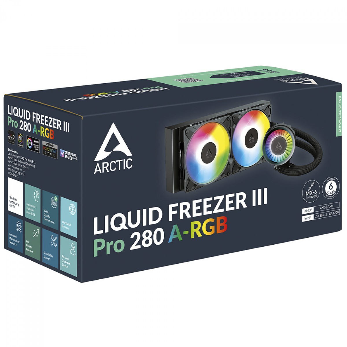 Water Cooler Arctic Liquid Freezer III Pro 280, ARGB, 280mm, Intel-AMD, Preto, ACFRE00183A