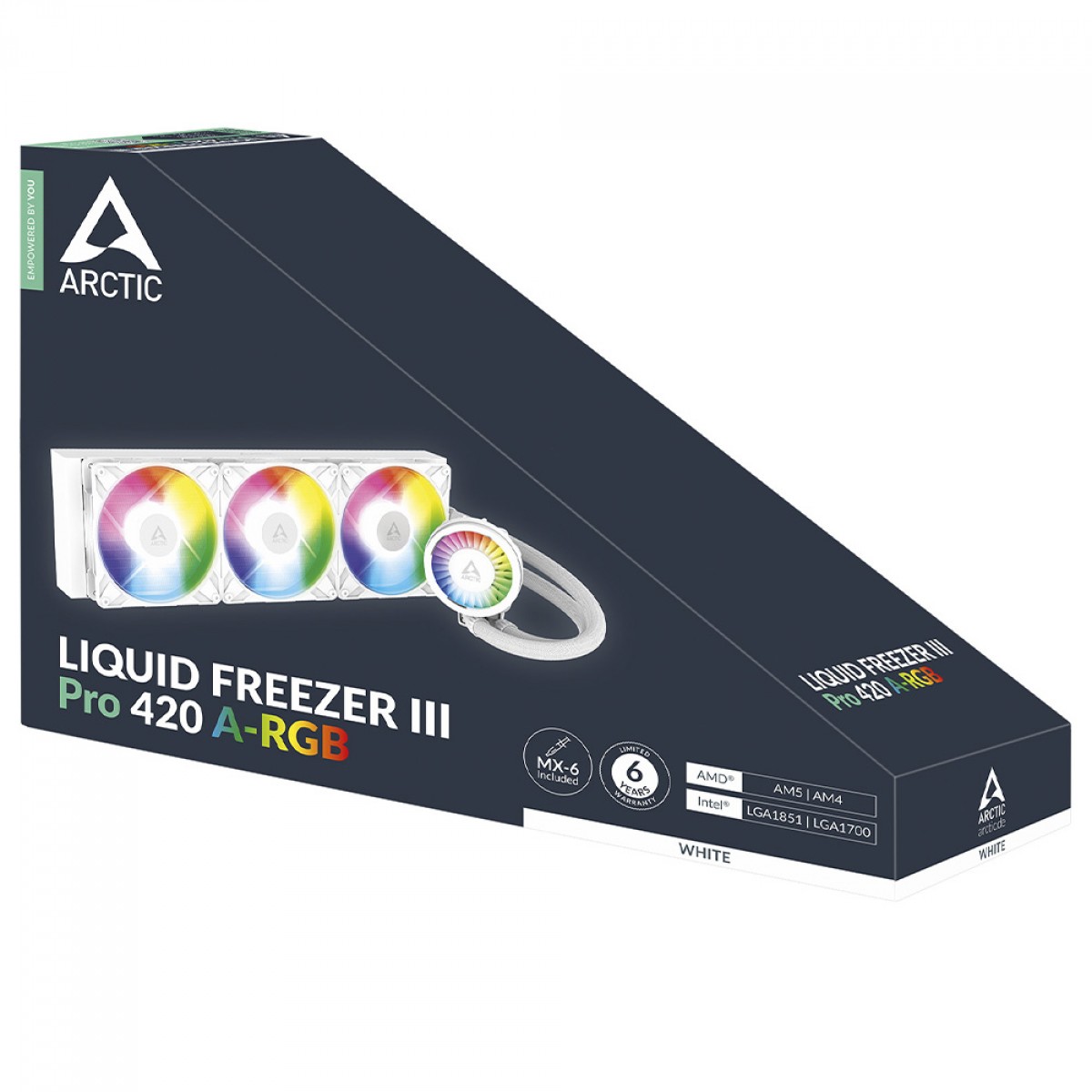 Water Cooler Arctic Liquid Freezer III Pro 420, ARGB, 420mm, Intel-AMD, Branco, ACFRE00189A