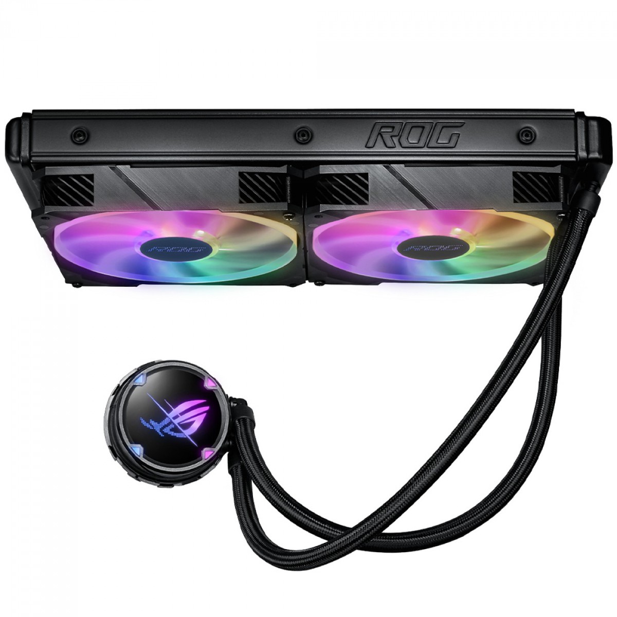 Water Cooler Asus Rog Strix LC II, 280mm, ARGB, Intel-AMD, Preto, 90RC00C1-M0UAY1