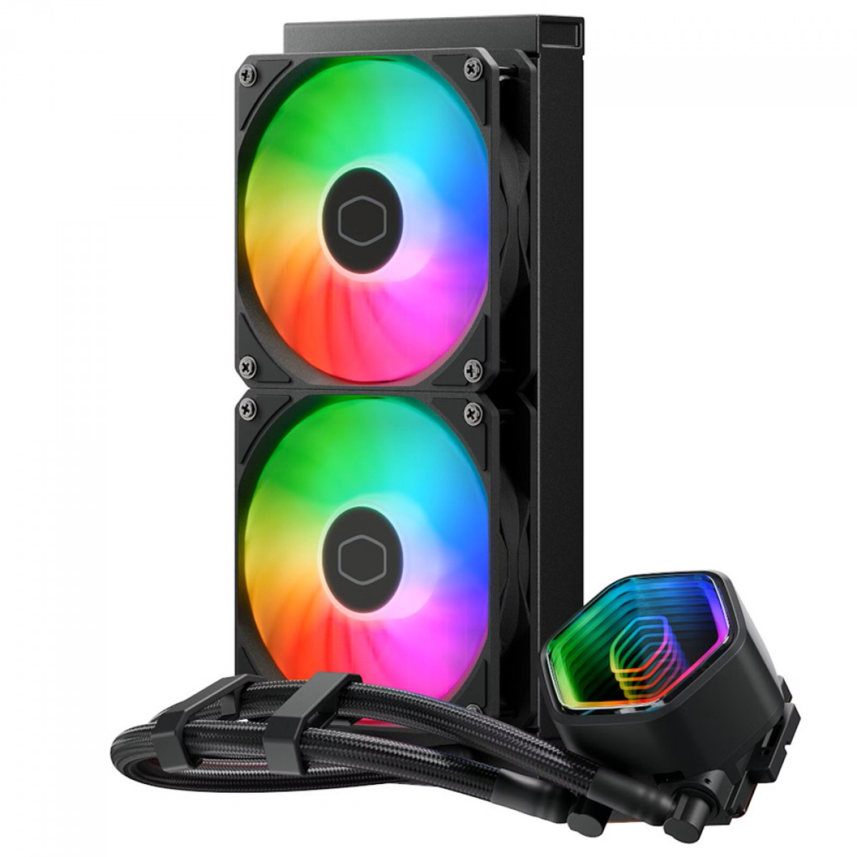 Water Cooler Cooler Master MasterLiquid 240 Core II, ARGB, 240mm, Intel-AMD, Black, MLW-D24M-A18PA-R1