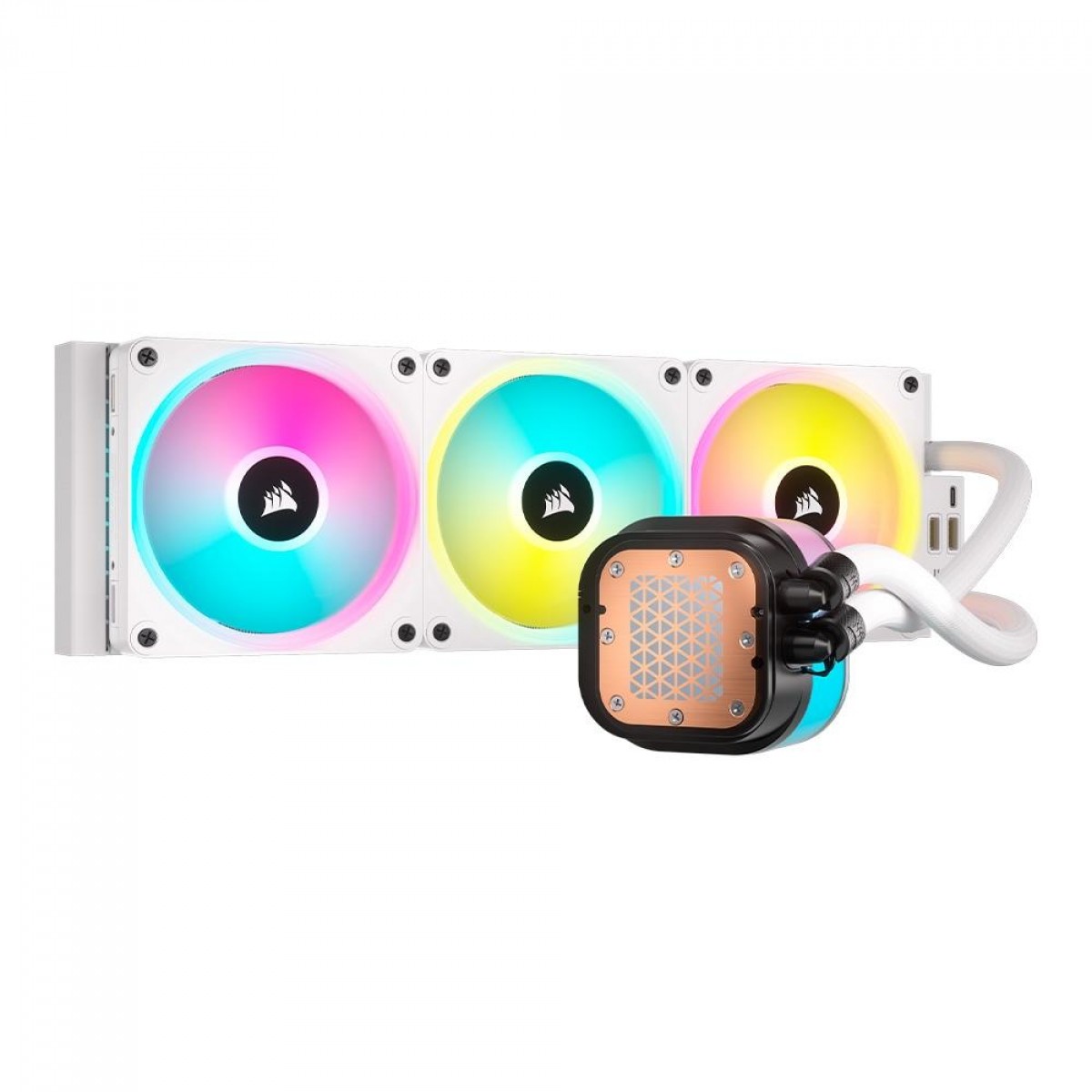 Water Cooler Corsair iCUE LINK H150i, 360mm, RGB, Intel-AMD, Branco, CW-9061006-WW
