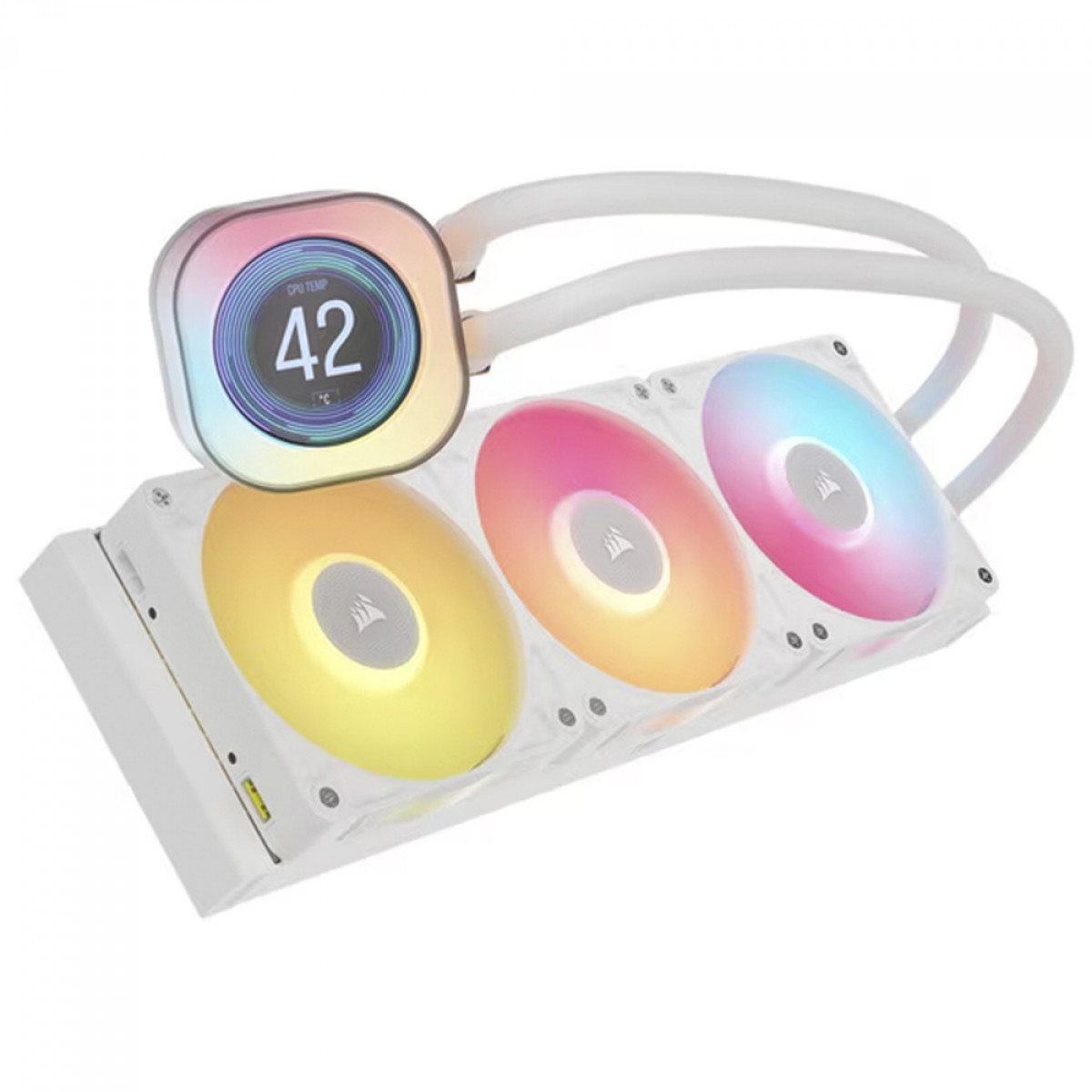 Water Cooler Corsair iCue Link Titan 360 RX LCD, RGB, 360mm, Intel-AMD, Branco, CW-9061026-WW