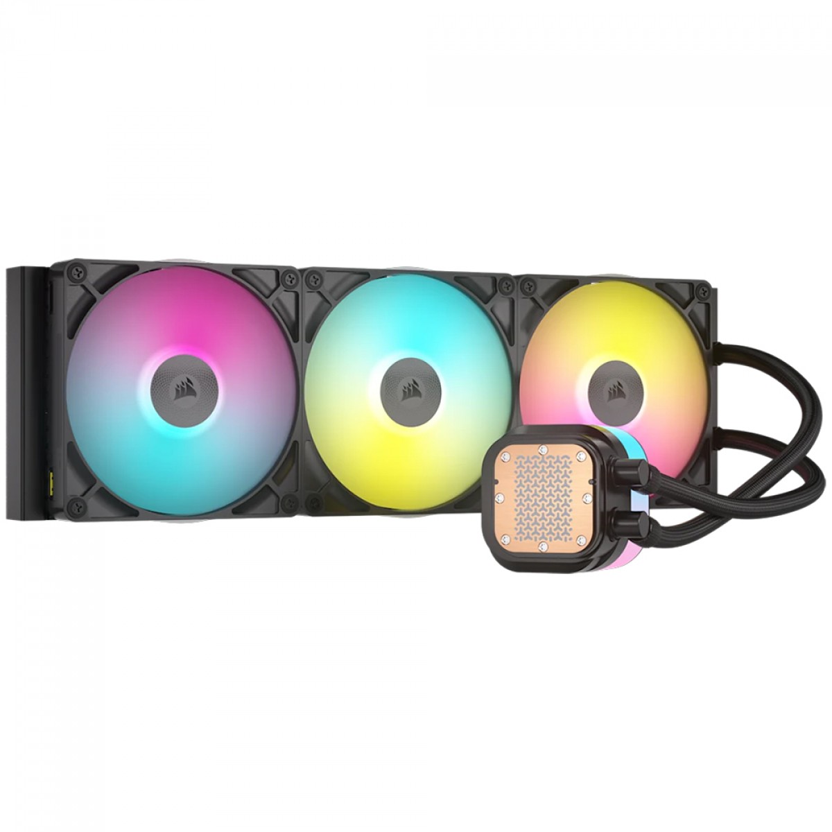 Water Cooler Corsair iCUE LINK Titan 420 RX, RGB, 420mm, Intel-AMD, PWM, Preto, CW-9061019-WW