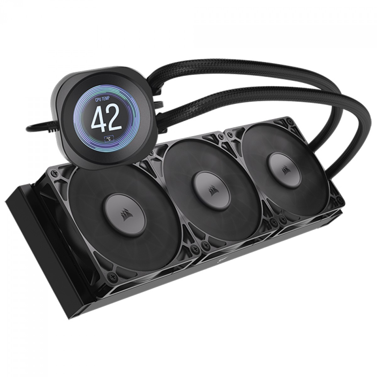 Water Cooler Corsair Nautilus RS, 360mm, Display LCD, PWM, Intel-AMD, Preto, CW-9061033-WW