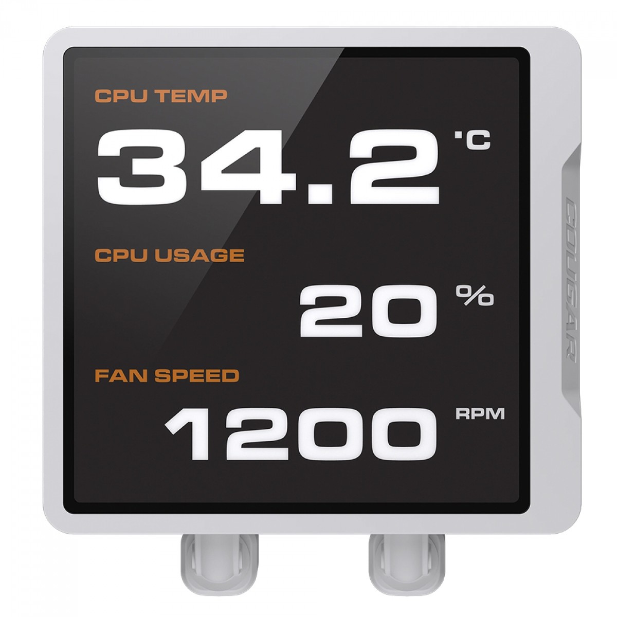 Water Cooler Cougar Poseidon Vistek Pro ARGB, 360mm, Com Tela LCD, Intel-AMD, PWM, Branco, 3MPVP360.0002