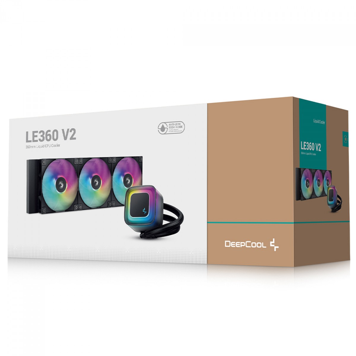 Water Cooler DeepCool LE360 V2, ARGB, 360mm, Intel-AMD, Preto, R-LE360-BKAMMC-G-2