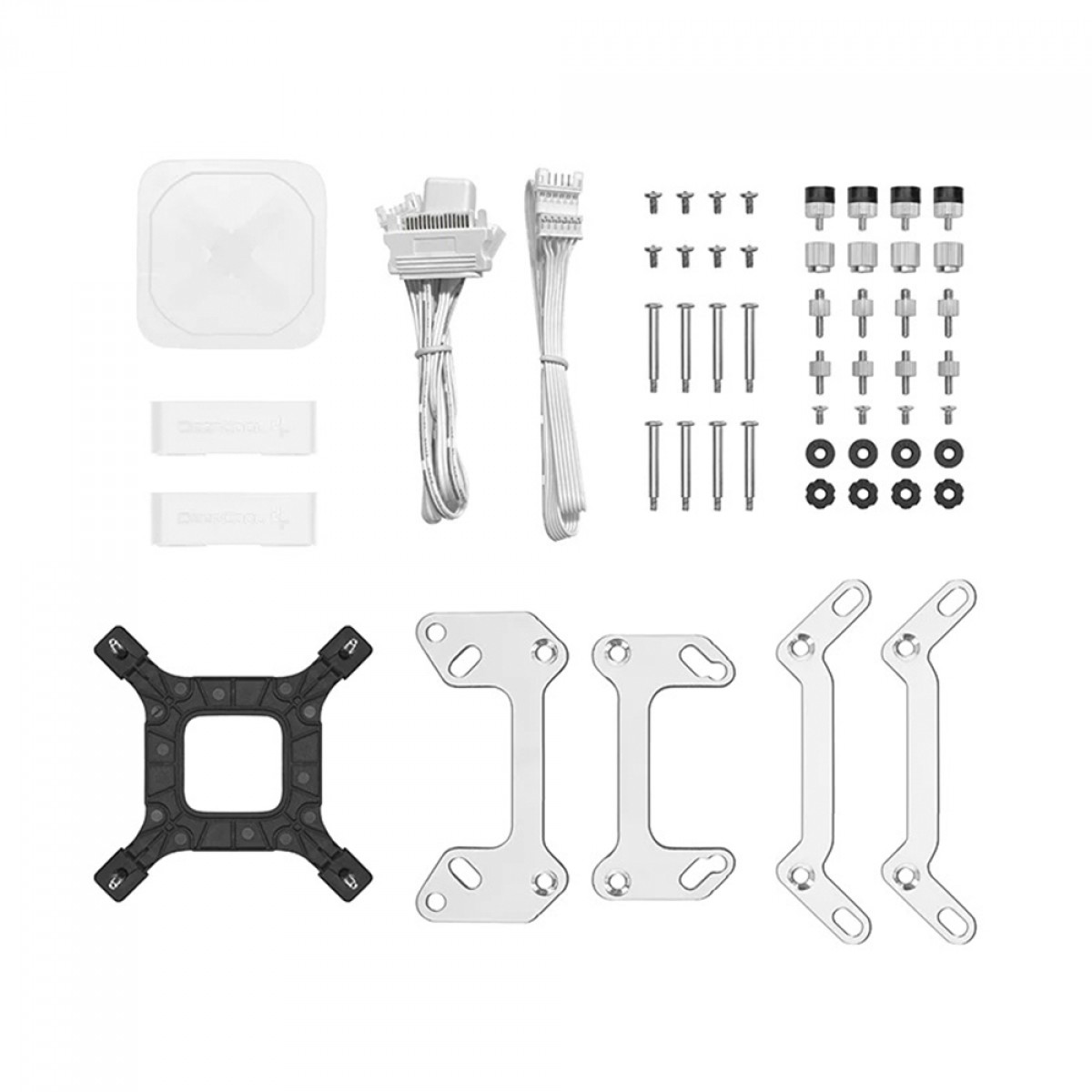 Water Cooler DeepCool LS520, 240mm, ARGB, Intel-AMD, White, R-LS520-WHAMNT-G-1