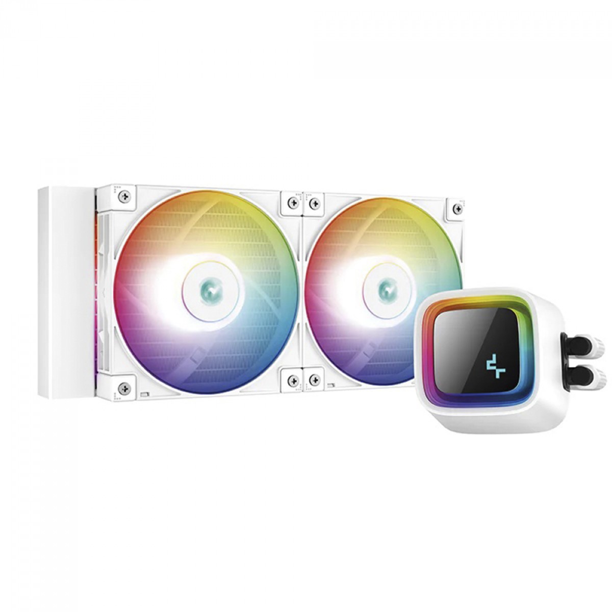 Water Cooler DeepCool LS520, 240mm, ARGB, Intel-AMD, White, R-LS520-WHAMNT-G-1