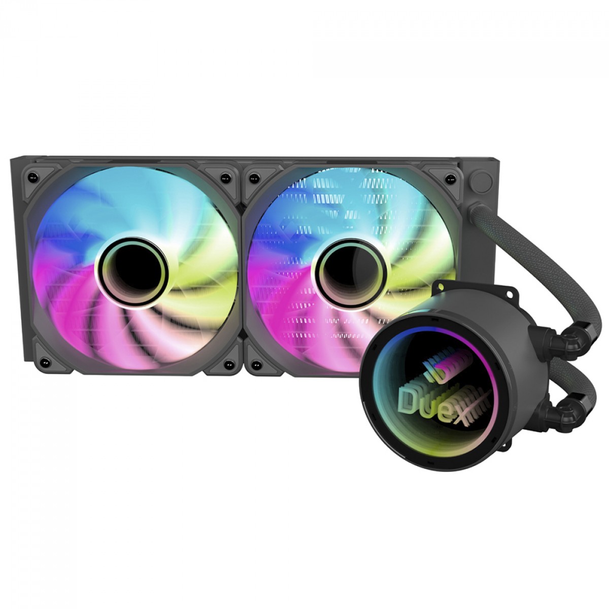 Water Cooler Duex Neo Mirror, 240mm, ARGB, Intel-AMD, PWM, Preto, DXWC240MIRROR