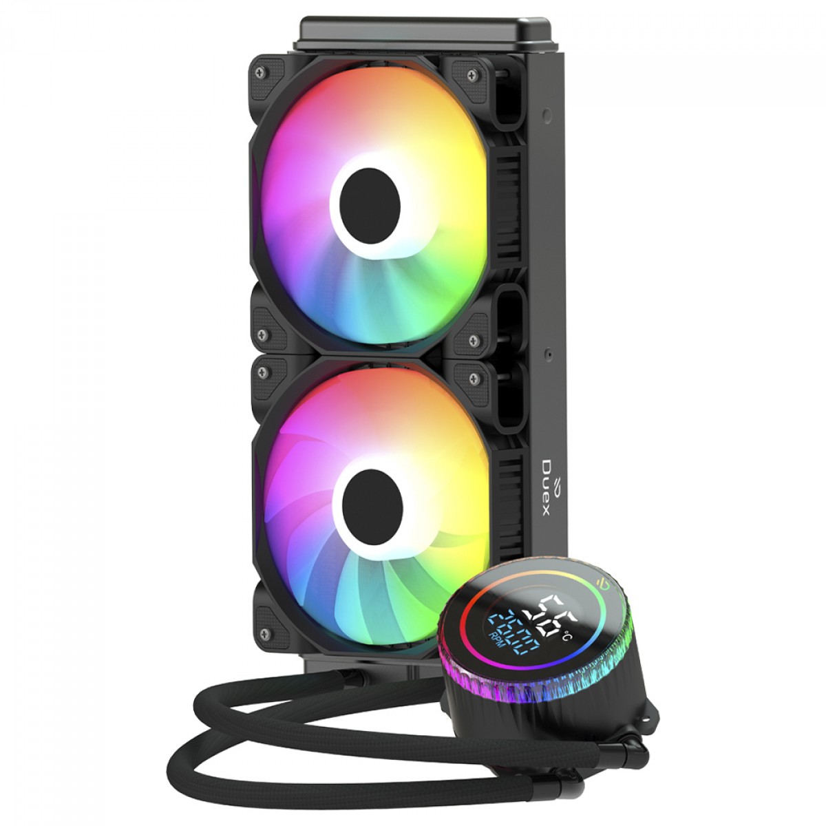 Water Cooler Duex ORB Display, 240mm, ARGB, Display Digital, Intel-AMD, PWM, Preto, DXWC240ORB