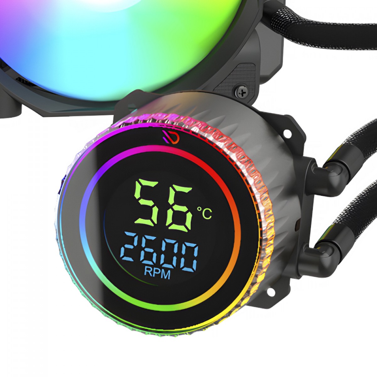 Water Cooler Duex ORB Display, 240mm, ARGB, Display Digital, Intel-AMD, PWM, Preto, DXWC240ORB