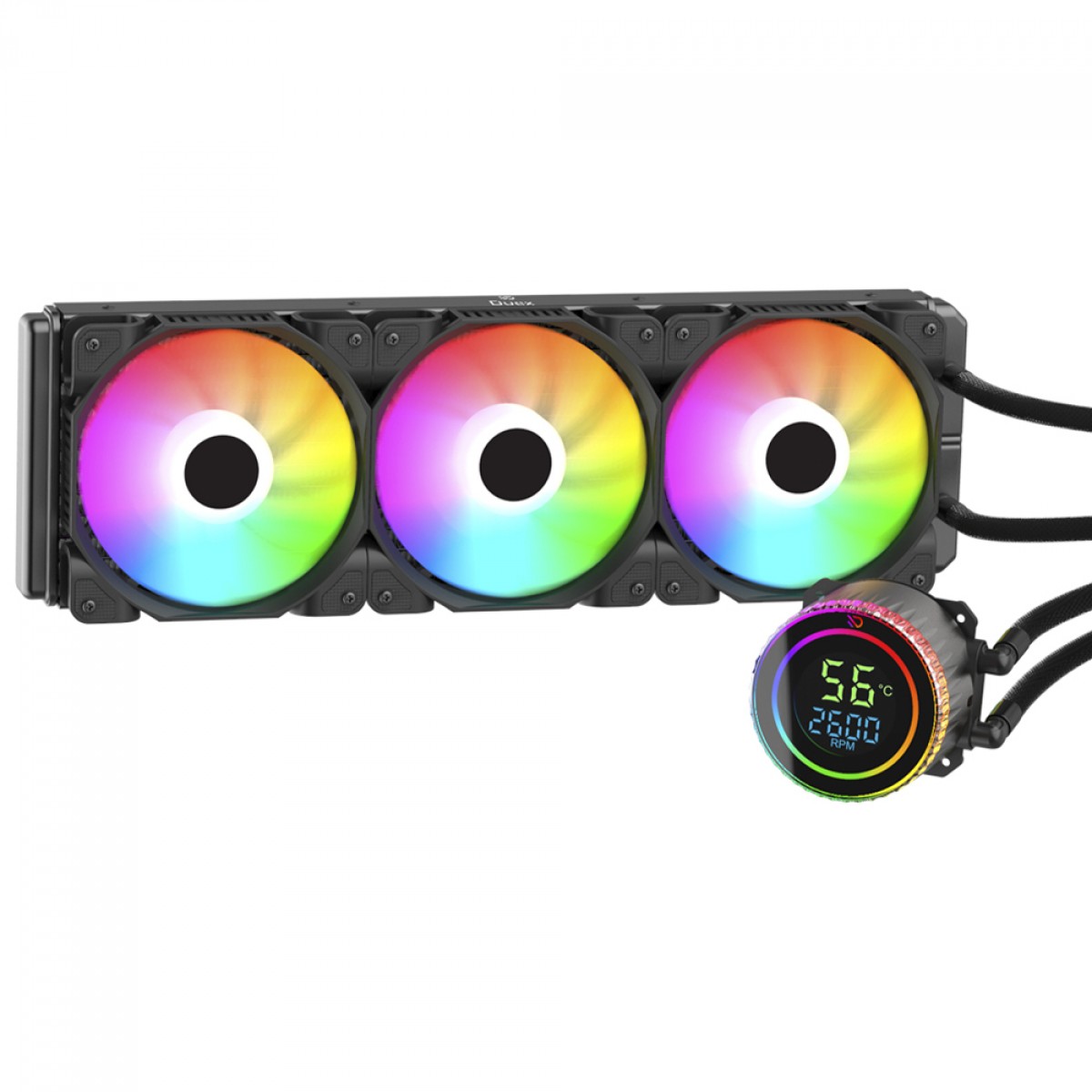 Water Cooler Duex ORB Display, 360mm, ARGB, Display Digital, Intel-AMD, PWM, Preto, DXWC360ORB