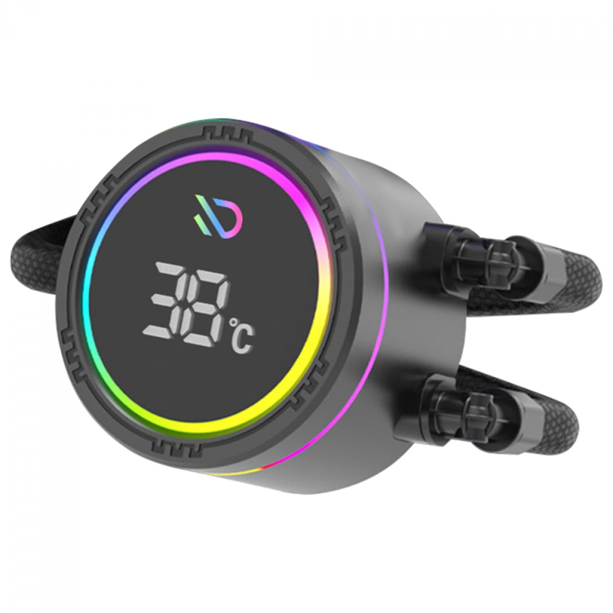 Water Cooler Duex Vision Display, 360mm, ARGB, Display Digital, Intel-AMD, PWM, Preto, DXWC360VISION