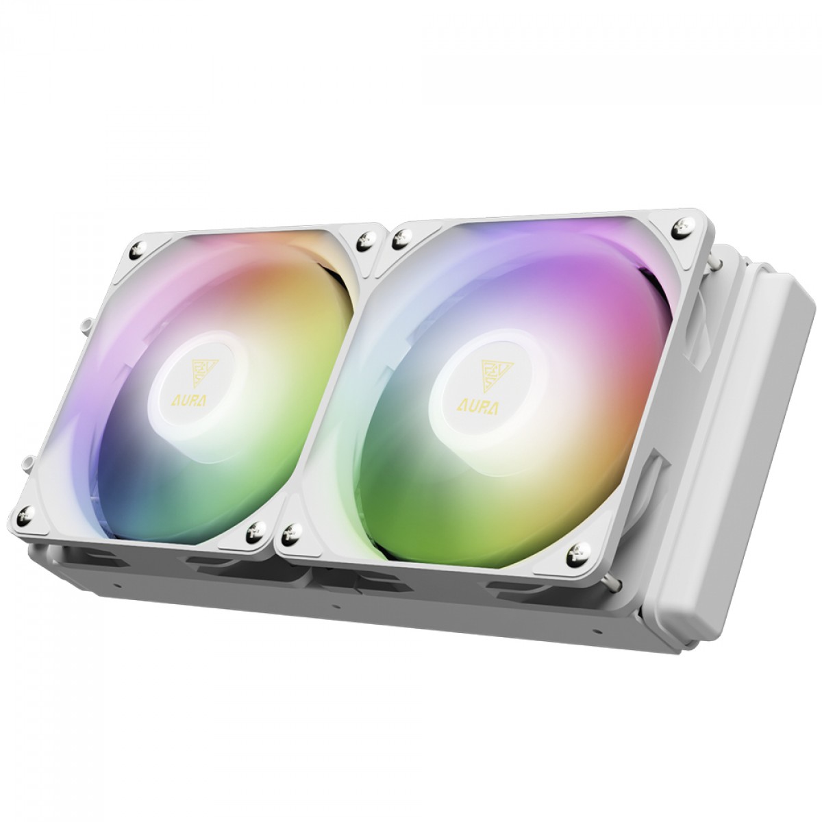 Water Cooler Gamdias Aura GL 240 Digital WH, 240mm, ARGB, Intel/AMD, Branco