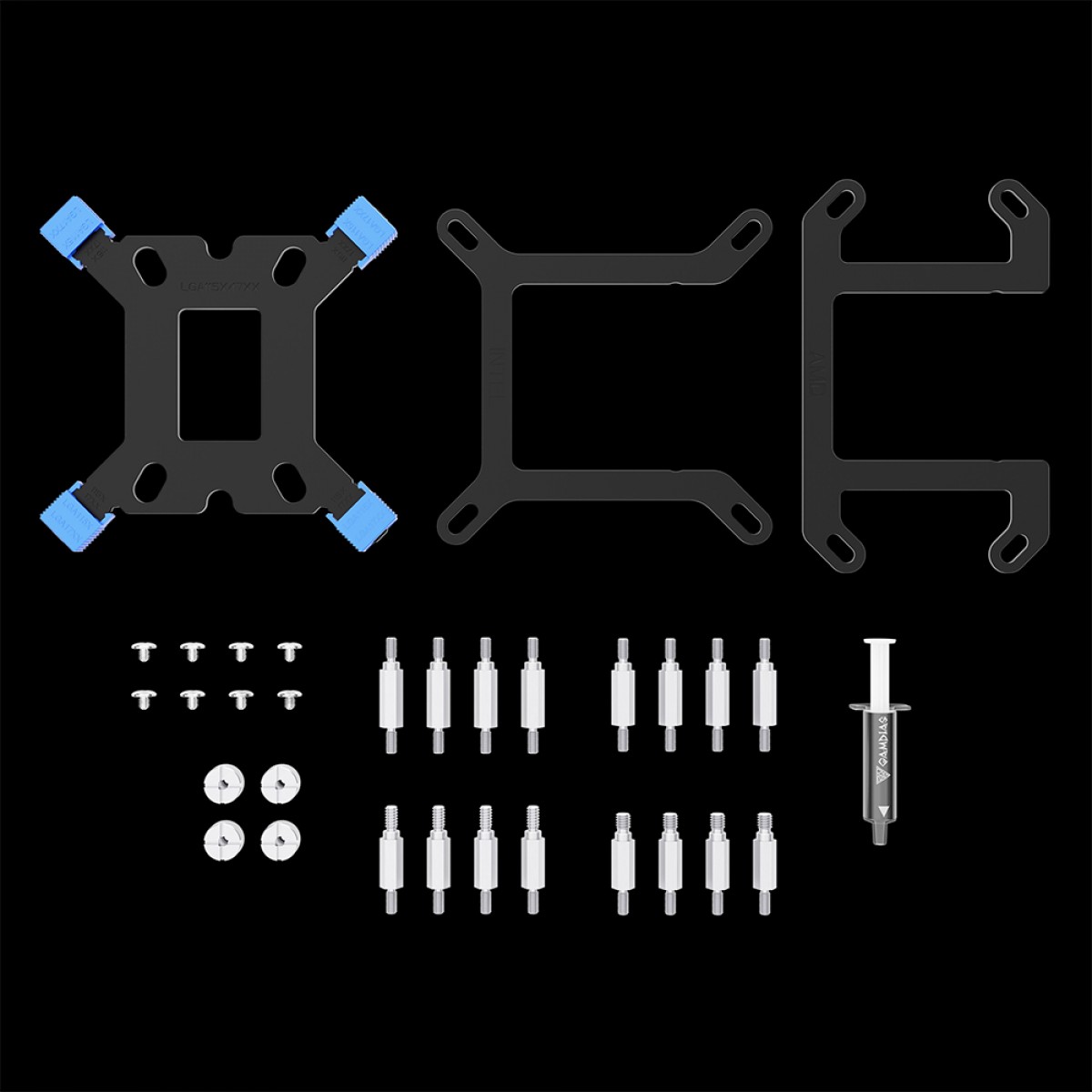 Water Cooler Gamdias Chione E4-240, ARGB, 240mm, Display Digital, Intel-AMD, Black