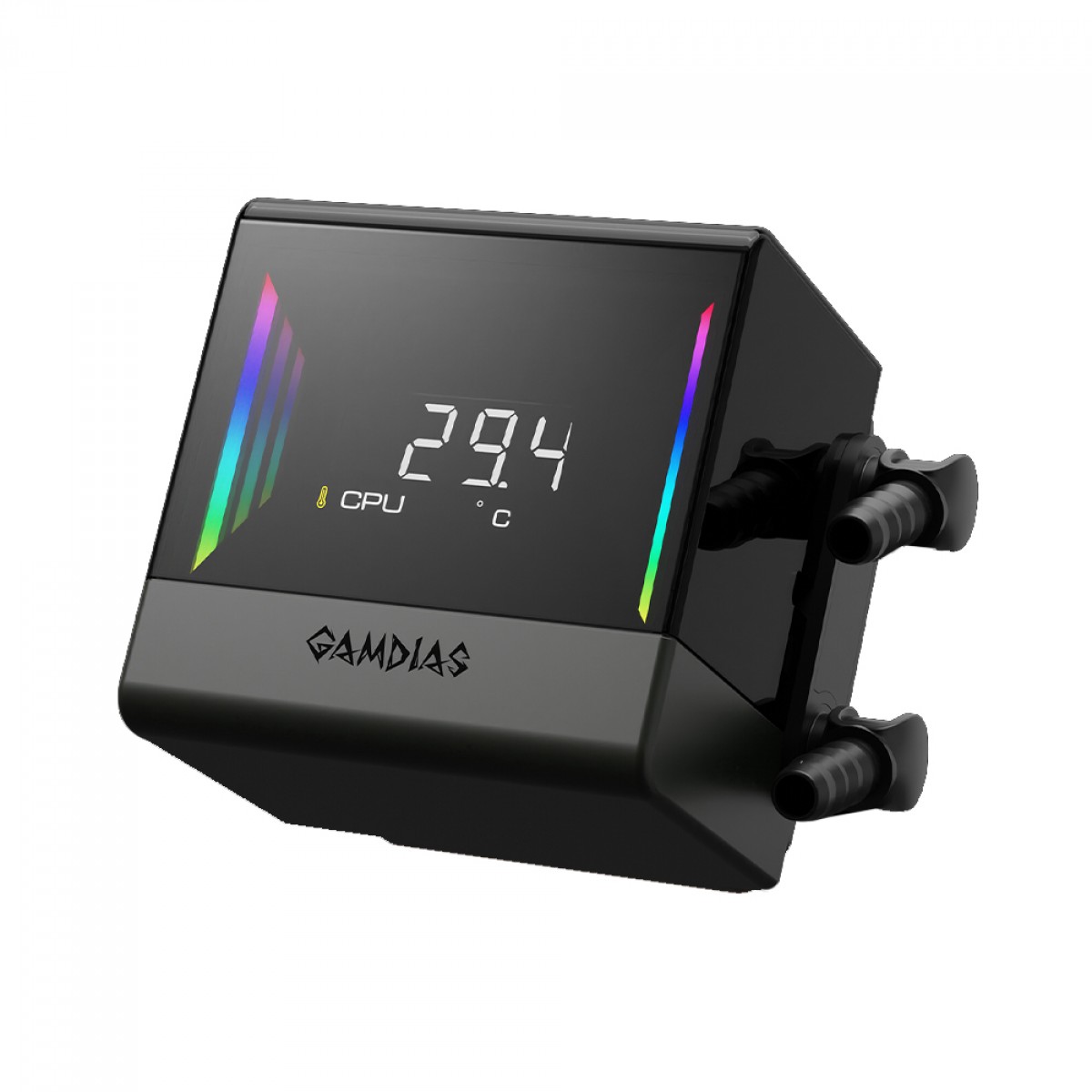 Water Cooler Gamdias Chione E4-240, ARGB, 240mm, Display Digital, Intel-AMD, Black