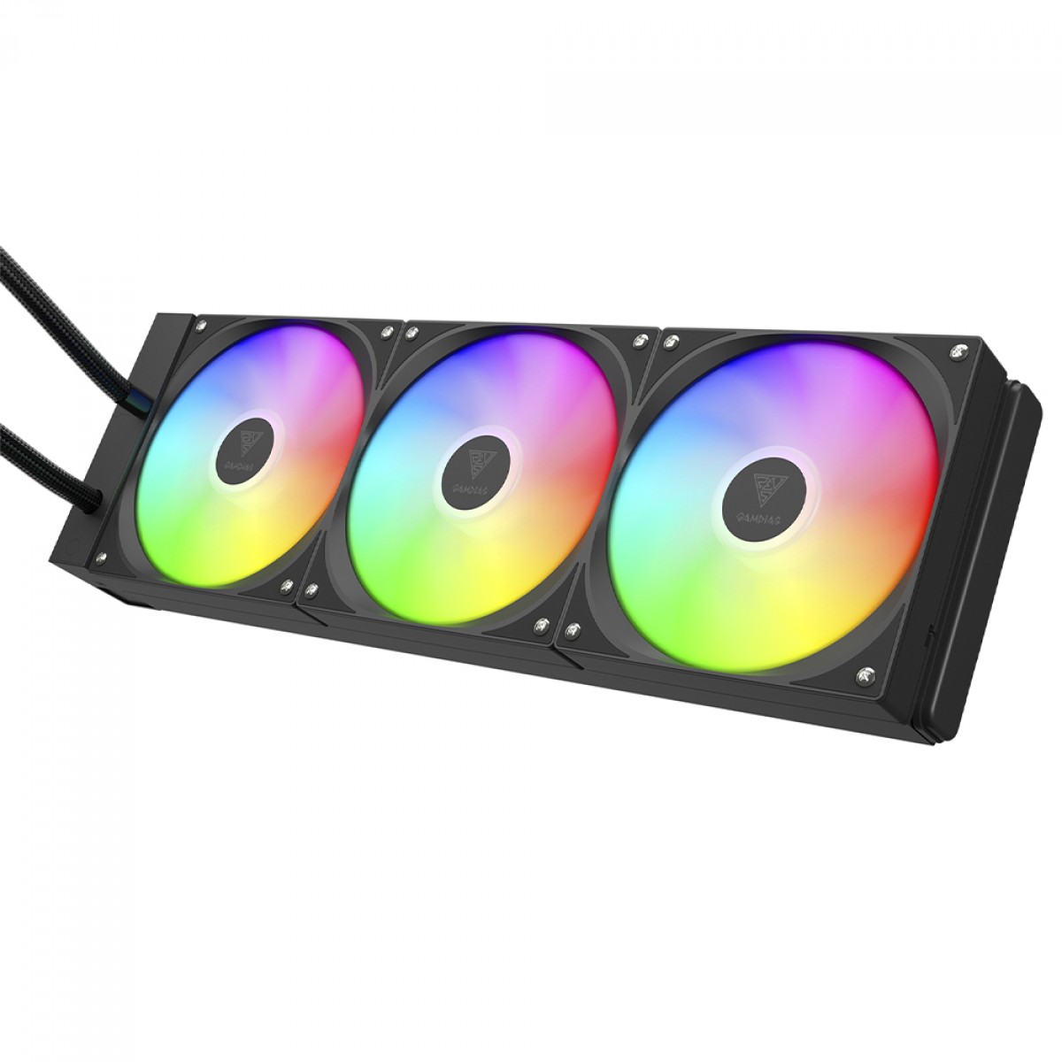 Water Cooler Gamdias Chione E4-420, ARGB, 420mm, Display Digital, Intel-AMD, PWM, Preto