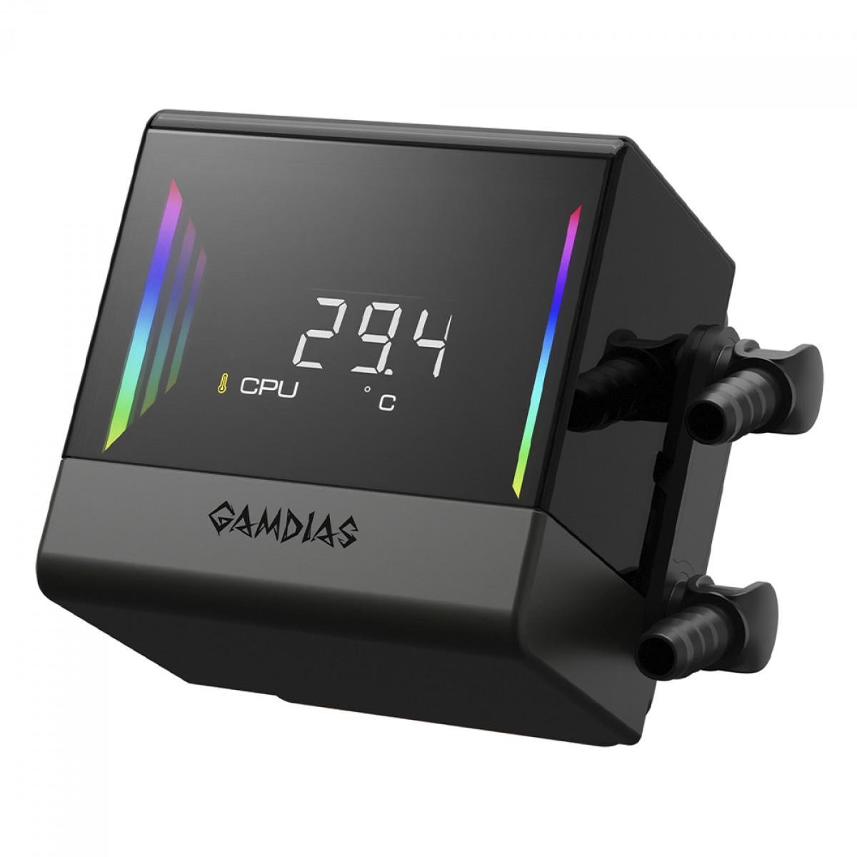 Water Cooler Gamdias Chione E4-420, ARGB, 420mm, Display Digital, Intel-AMD, PWM, Preto