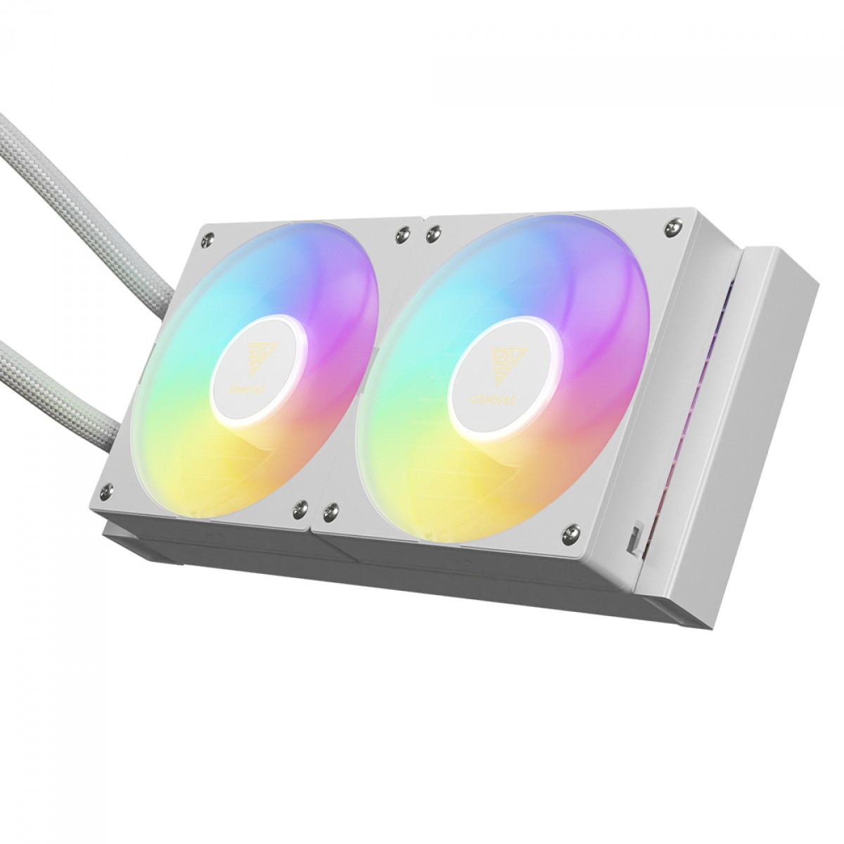 Water Cooler Gamdias Chione P5-240 WH, RGB, 240mm, Display Digital, Intel-AMD, PWM, Branco