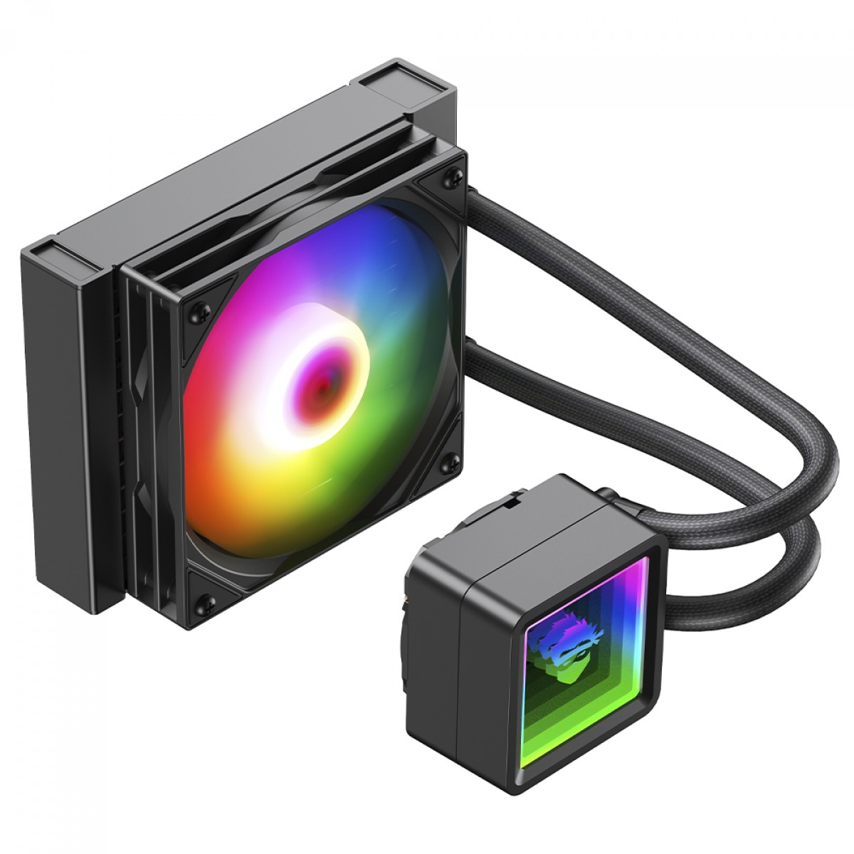 Water Cooler Gamer Ninja Yuki, ARGB, 120mm, Intel-AMD, Controladora, Black, GN-WC-YK120RB