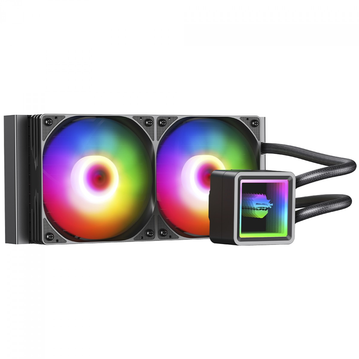 Water Cooler Gamer Ninja Yuki, ARGB, 240mm, Intel-AMD, Controladora, Black, GN-WC-YK240RB - Open Box