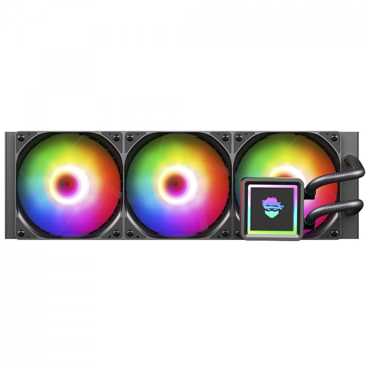 Water Cooler Gamer Ninja Yuki, ARGB, 360mm, Intel-AMD, Controladora, Black, GN-WC-YK360RB