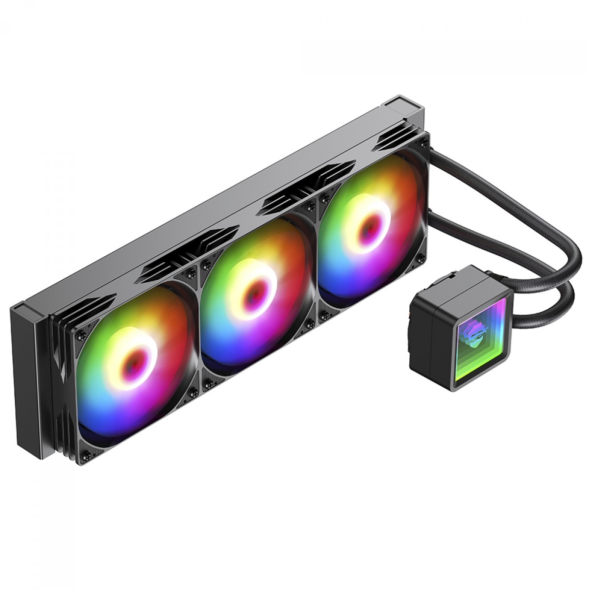 Water Cooler Gamer Ninja Yuki, ARGB, 360mm, Intel-AMD, Controladora, Black, GN-WC-YK360RB